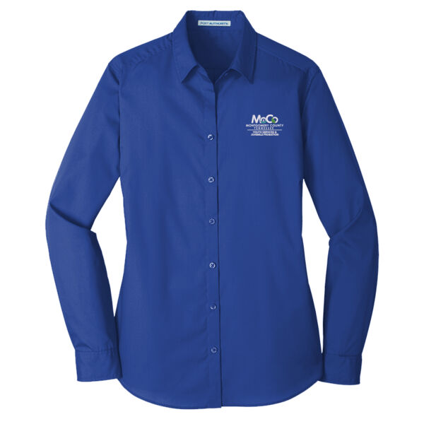 MOCO  - Women's Long Sleeve Carefree Poplin Shirt Thumbnail