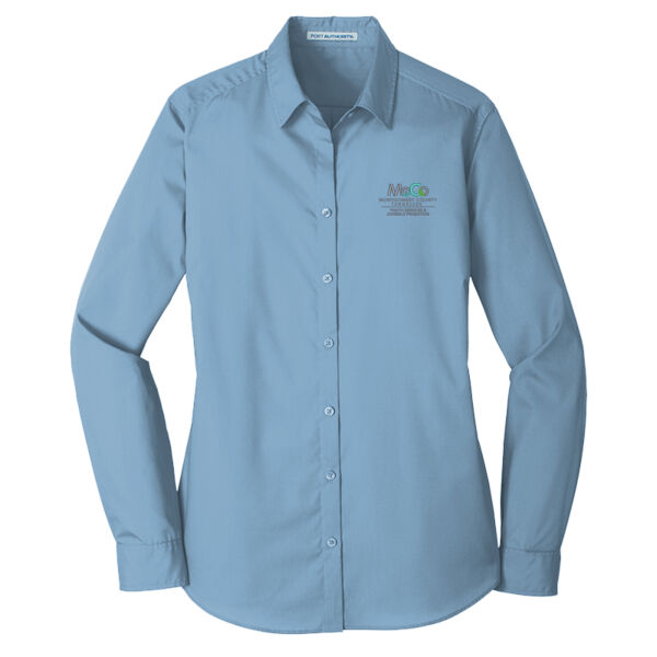 MOCO  - Women's Long Sleeve Carefree Poplin Shirt Thumbnail
