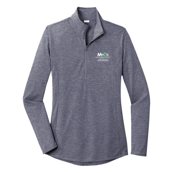 MOCO  - Women's PosiCharge ® Tri Blend Wicking 1/4 Zip Pullover Thumbnail